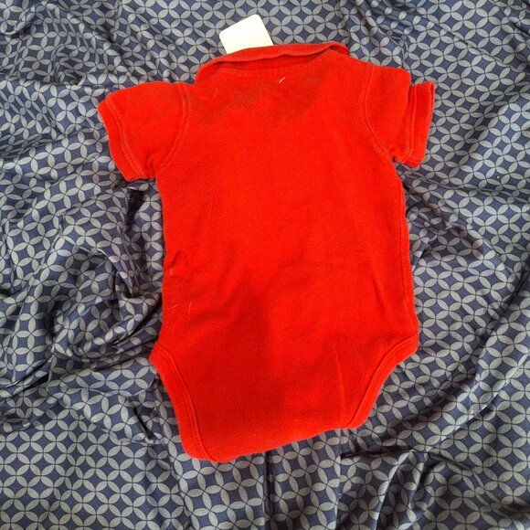 jumping beans red onesie 6 to 9 months dog on front - Picture 3 of 9